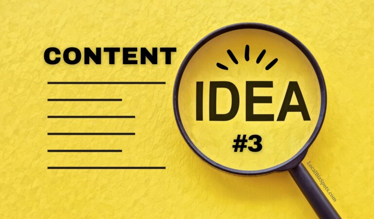 #3 of a series of content ideas for small business use